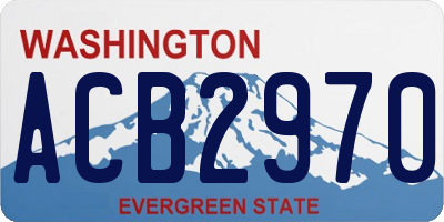 WA license plate ACB2970