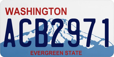 WA license plate ACB2971