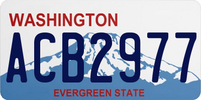 WA license plate ACB2977