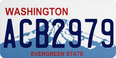 WA license plate ACB2979