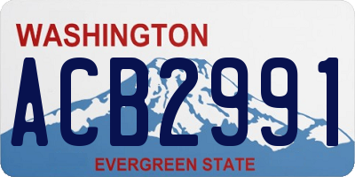 WA license plate ACB2991