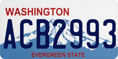 WA license plate ACB2993