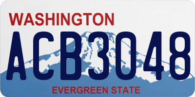 WA license plate ACB3048