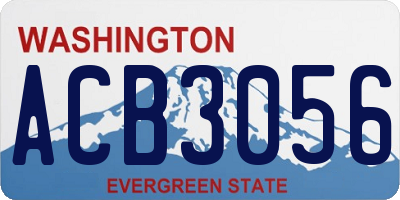 WA license plate ACB3056