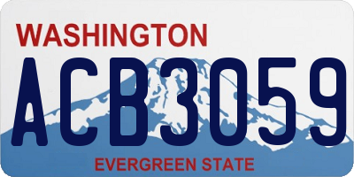 WA license plate ACB3059