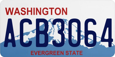 WA license plate ACB3064