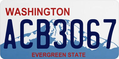 WA license plate ACB3067