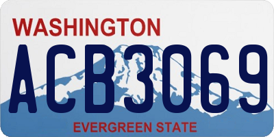 WA license plate ACB3069