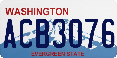 WA license plate ACB3076
