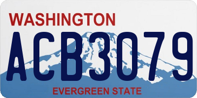WA license plate ACB3079