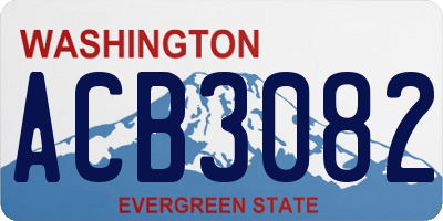 WA license plate ACB3082