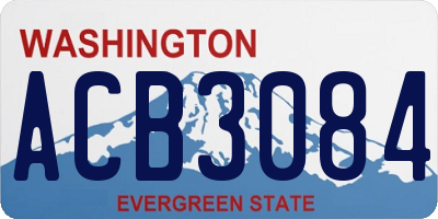 WA license plate ACB3084