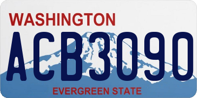 WA license plate ACB3090
