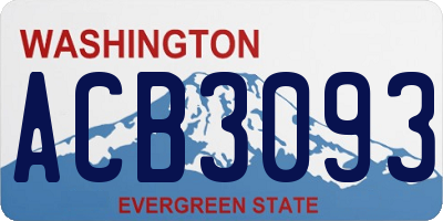 WA license plate ACB3093
