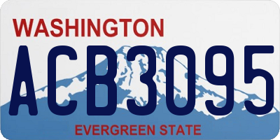 WA license plate ACB3095