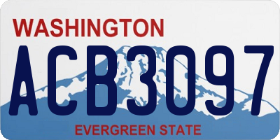 WA license plate ACB3097