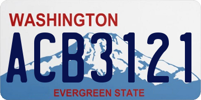 WA license plate ACB3121
