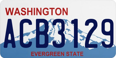 WA license plate ACB3129