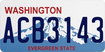 WA license plate ACB3143