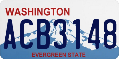 WA license plate ACB3148