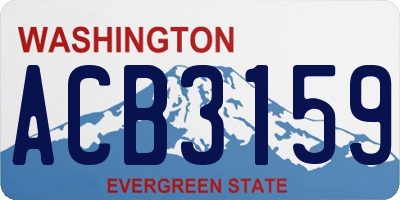 WA license plate ACB3159