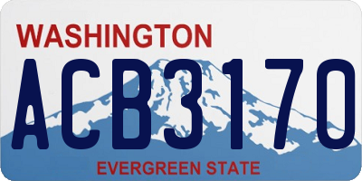 WA license plate ACB3170