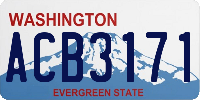 WA license plate ACB3171