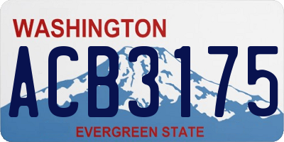 WA license plate ACB3175