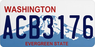 WA license plate ACB3176