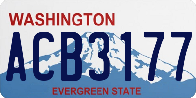 WA license plate ACB3177
