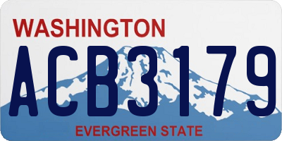 WA license plate ACB3179
