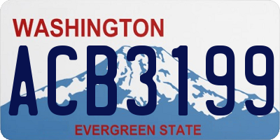 WA license plate ACB3199