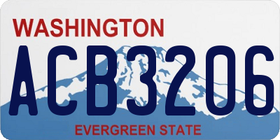 WA license plate ACB3206