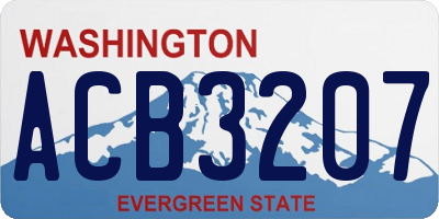 WA license plate ACB3207