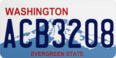 WA license plate ACB3208