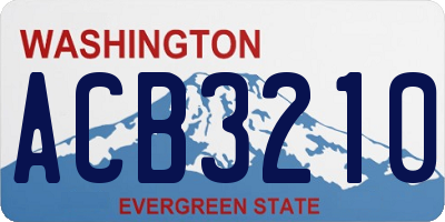 WA license plate ACB3210