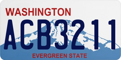 WA license plate ACB3211