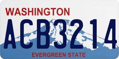 WA license plate ACB3214
