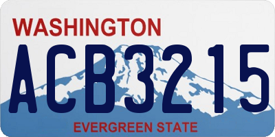 WA license plate ACB3215