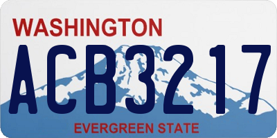 WA license plate ACB3217