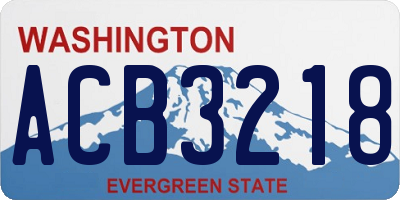 WA license plate ACB3218