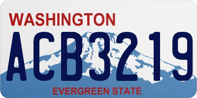 WA license plate ACB3219