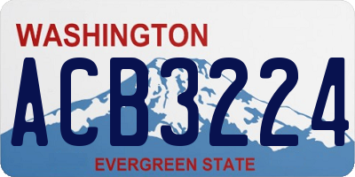 WA license plate ACB3224