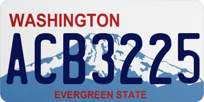 WA license plate ACB3225