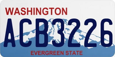 WA license plate ACB3226
