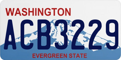 WA license plate ACB3229
