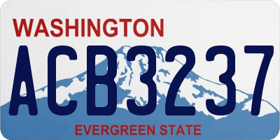 WA license plate ACB3237