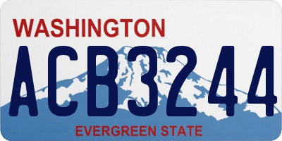 WA license plate ACB3244