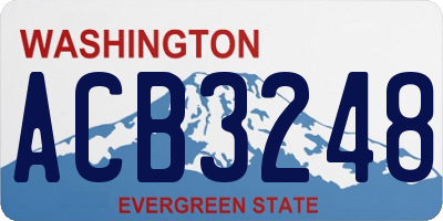 WA license plate ACB3248
