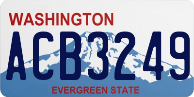 WA license plate ACB3249